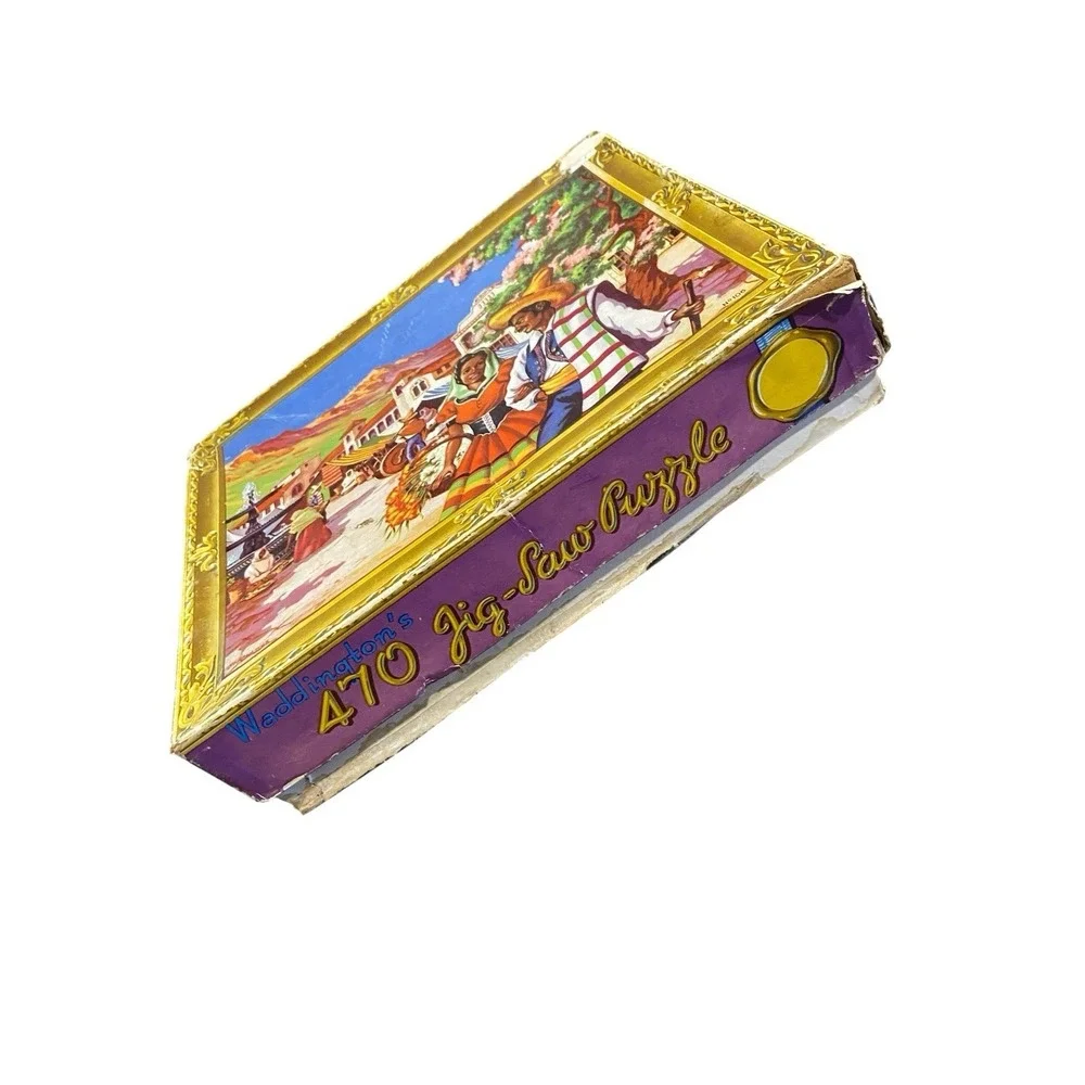 Vintage Waddington's No. 106 Mexican Village 470 Piece Jigsaw Puzzle 60's
